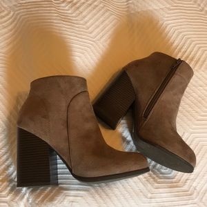 Suede Zip Up Booties